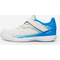 Kinder Fußball Hallenschuhe Futsal - Eskudo 500 beige/blau