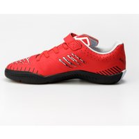 Fußball Hallenschuhe Kinder Futsal mit Klettverschluss - Ginka 500 rot/schwarz