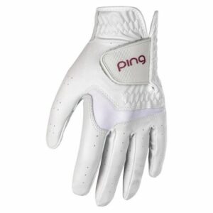 Ping Sport Cabretta Damen Golfhandschuh, linke Hand (für Rechtshänder), S, weiss