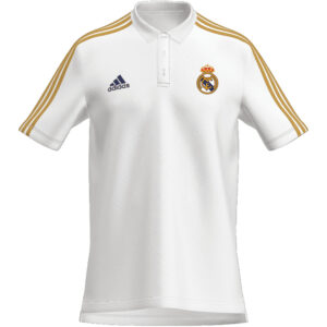 adidas Real Madrid 3-Streifen Poloshirt Herren 001A - white L