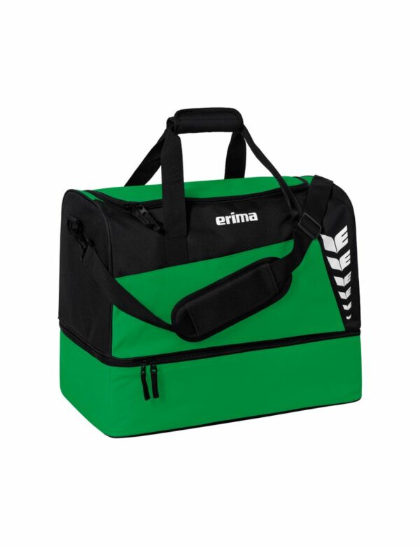 Erima Six Wings Sporttasche mit Bodenfach - Farbe: Grün-Schwarz