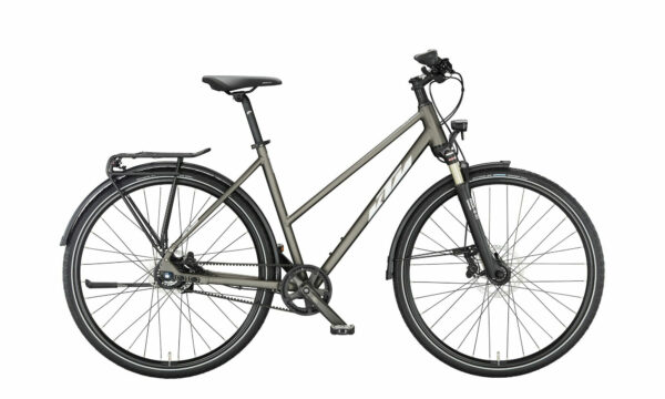 KTM LIFE TOUR machine grey matt (silver+blue) 2023 28"; Trapez