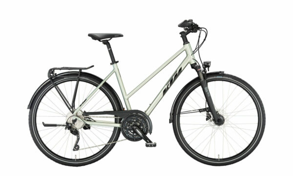 KTM LIFE CONQUEST dew silver (black+orange) 2023 28"; Trapez