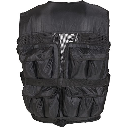GORILLA SPORTS Gewichtsweste - inkl. Tragetasche, Verstellbar, 10 kg, 20 kg, 30 kg Gewichte, 56 x 52 cm, mit Gewichten, Unisex, Schwarz - Trainingsweste, Weight Vest, Laufweste, Krafttraining – Bild 7