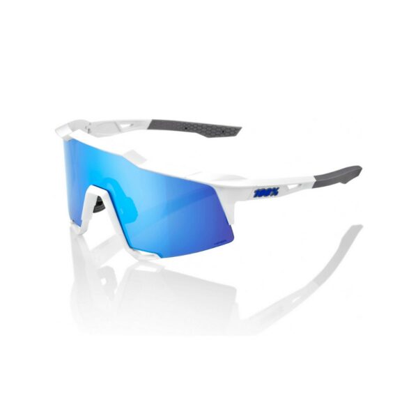 Brille 100% Speedcraft Matte White Blue Lens