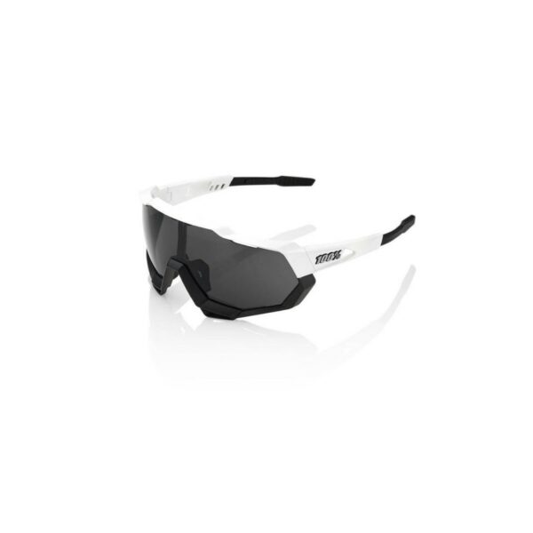 Brille 100% Speedtrap Matte White Smoked Lens