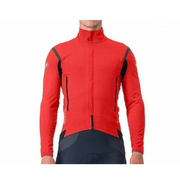 Castelli Perfetto Ros 2 Rote Schwarze Jacke, Größe XXL