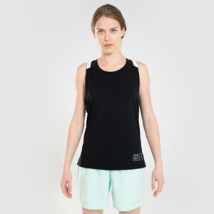 Damen Basketballtrikot ärmellos T500 schwarz