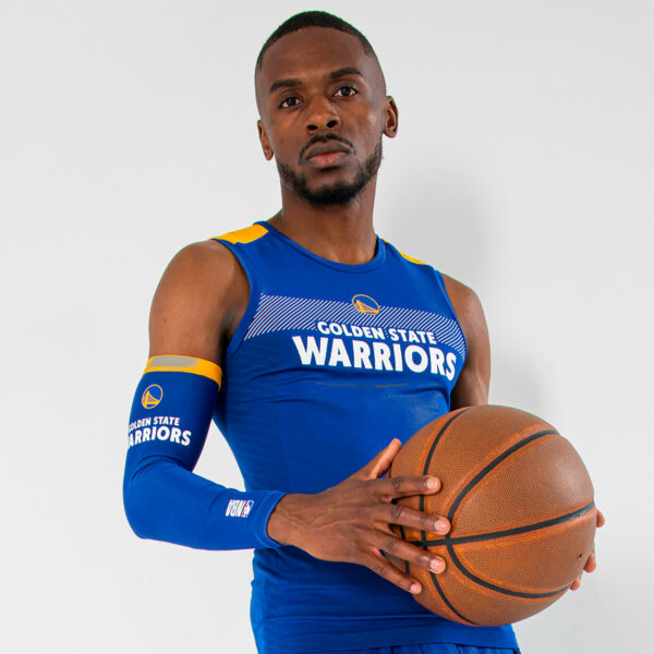 Damen/Herren Basketball Ellenbogenschoner E500 NBA Golden State Warriors blau