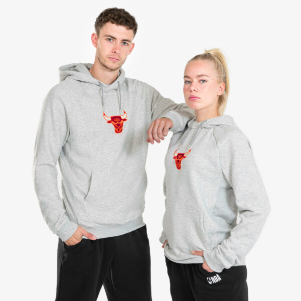 Damen/Herren Basketball Kapuzenpullover NBA Chicago Bulls - Hoodie 900 grau