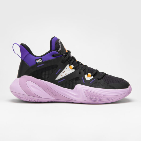 Damen/Herren Basketballschuhe halbhoch Los Angeles Lakers - 900 NBA Mid-3 schwarz