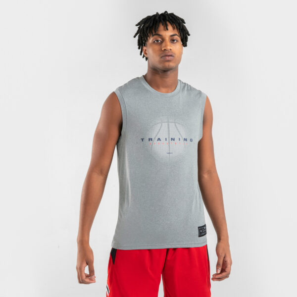 Damen/Herren ärmellos Basketballtrikot ‒ TS500 Herren grau