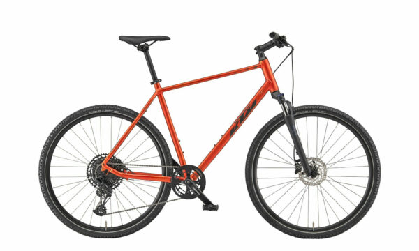 KTM X-LIFE CROSS burnt orange matt (grey+orange) 2023 28"; Diamant
