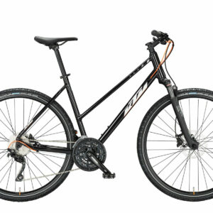 KTM X-LIFE ACTION flaming black (silver+orange matt) 2023 28"; Trapez