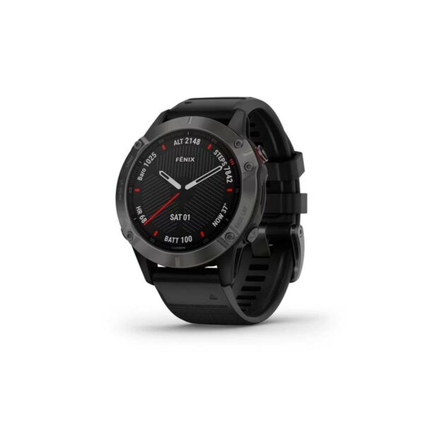 Garmin Fenix 6 Saphir Anthrazit mit schwarzem Armband