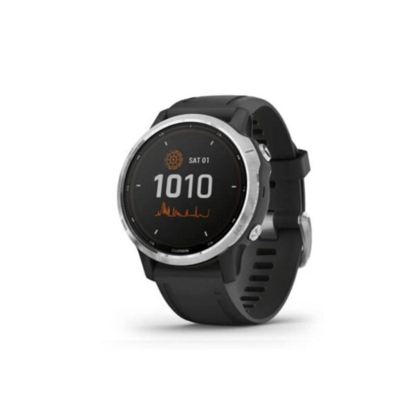 Garmin Fenix 6S Solar silber schwarz Armband