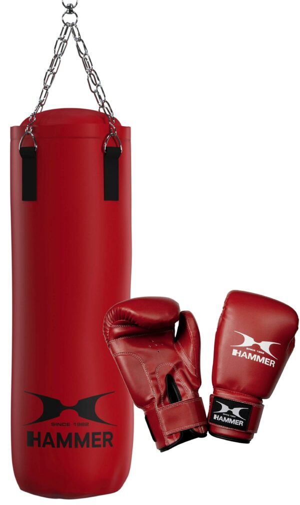 Hammer Boxsack "Fit", (Set, mit Trainings-DVD-mit Boxhandschuhen)