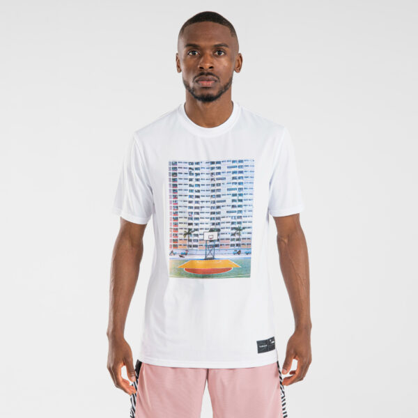 Herren Basketball T-Shirt - S500 Fast weiss