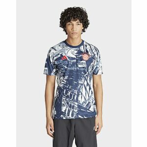 adidas FC Bayern München Pre-Match Shirt - Herren, Off White / Night Indigo