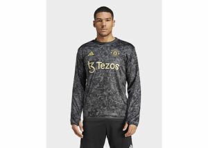 adidas Manchester United Stone Roses Pre-Match Warm Oberteil - Herren, Black