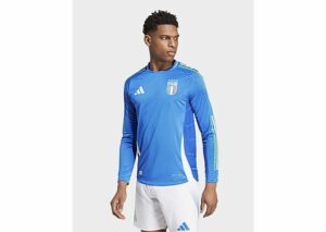 adidas Italien 24 Long Sleeve Heimtrikot Authentic - Herren, Blue