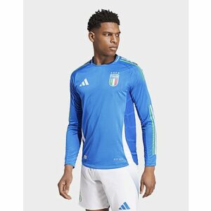 adidas Italien 24 Long Sleeve Heimtrikot Authentic - Herren, Blue