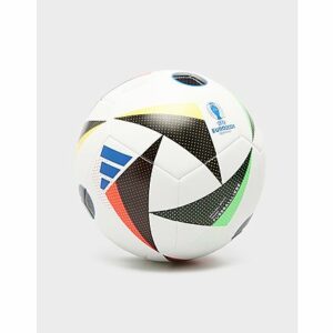 adidas Euro 24 Trainingsball - Damen, White / Black / Glow Blue