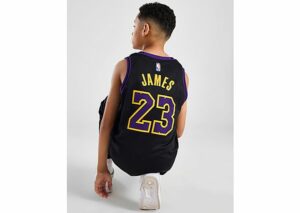 Nike NBA LA Lakers City Edition James #23 Jersey Junior, Black