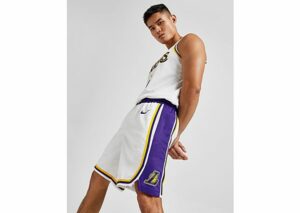 Nike Los Angeles Lakers Association Edition Swingman Men's Nike NBA Shorts - Herren, White/Amarillo/Field Purple