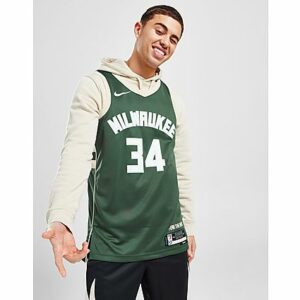 Nike NBA Milwaukee Bucks Icon Antetokounmpo #34 Jersey Herren - Herren, Fir