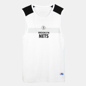 Kinder Basketball Funktionsshirt ohne Ärmel - UT500 NBA Nets weiss