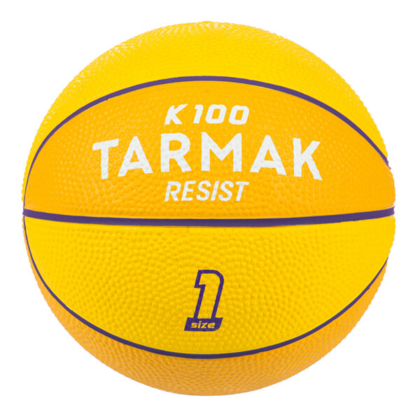 Kinder Basketball K100 Rubber Mini Grösse 1 gelb