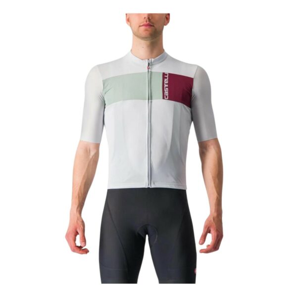Maillot Castelli Prologo 7 Weiß Rot, Größe L