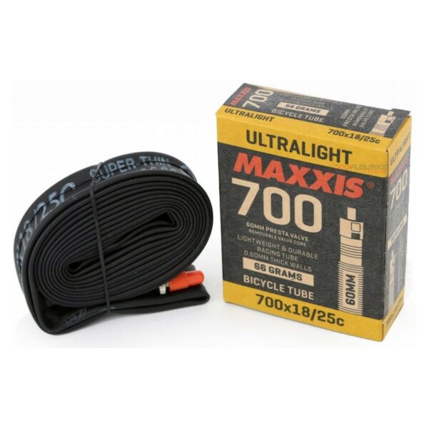 Maxxis Ultralight 700x18-25C Presta 48mm Kamera.