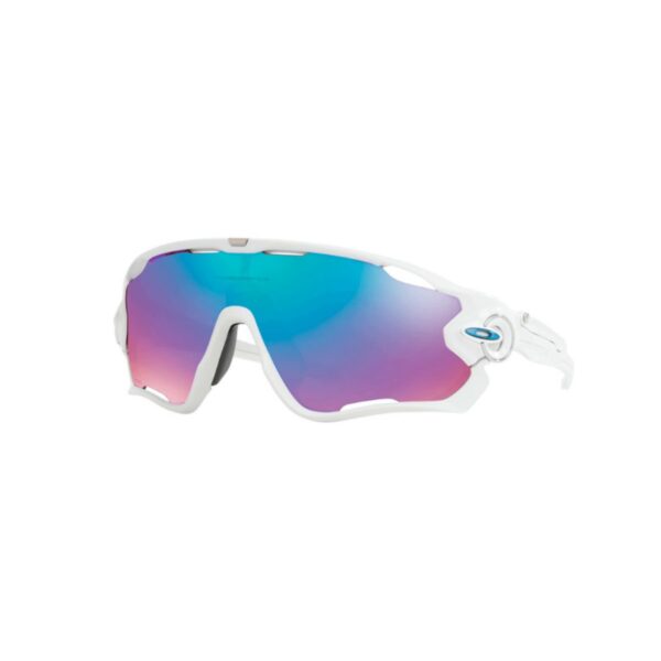 Oakley Jawbreaker Polierte weiße Prizm Schneesaphir Sonnenbrille