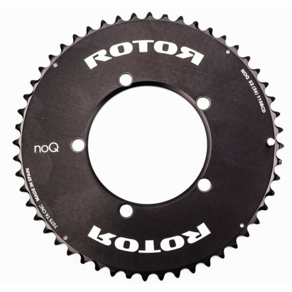 Round Plate Aero Rotor NoQ Exterieur Schwarz, BCD 52D - BCD 110x4 Shimano