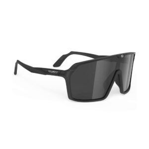 Rudy Project Spinshield Mattschwarze Brille mit rauchschwarzen Gläsern