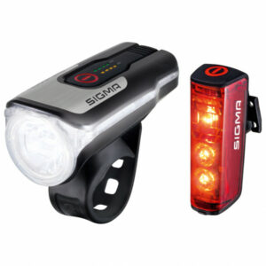 Sigma Sport - Aura 80 USB K-Set Blaze RL - Fahrradlampen-Set schwarz/grau