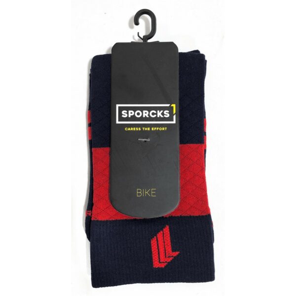 Sporcks Marie Blanque Socke (PRO ELITE) Blau und Rot, Größe S