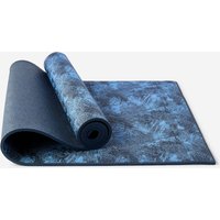 Yogamatte für sanftes Yoga rutschfest Komfort 8 mm - dunkelblau