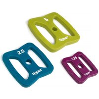 tiguar Butterfly Gewichtsscheiben – Set (6 Stk), PU-beschichtet, V2