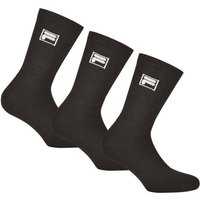 Unisex Fila Tennis Socken - 3-Pack Schwarz Größe 35-38