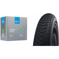 Schwalbe 1x Reifen Set Super Moto-X 20x4.00" (100-406)  + 1x Fahrradschlauch Nr. 7XXL 20" AV40